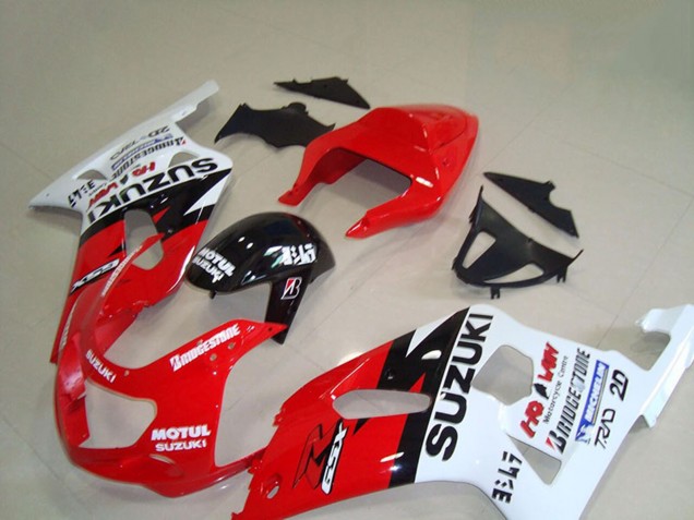 Carenados Moto Suzuki GSXR 750 2001-2003 - Rojo Blanco Negro Brillante Motul Fábrica
