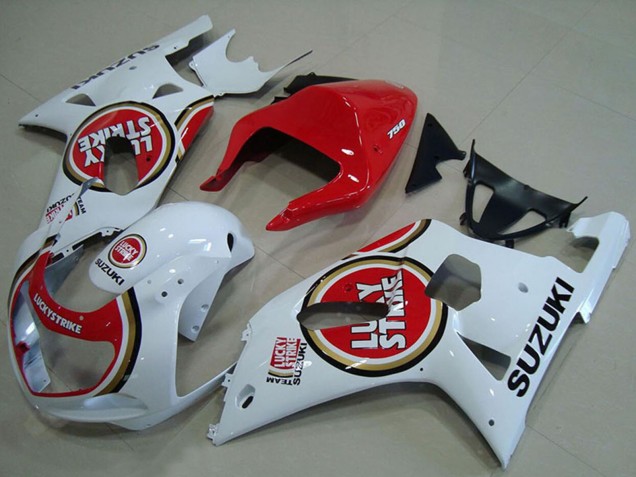 Carenados Moto Suzuki GSXR 750 2001-2003 - Blanco Rojo Lucky Strike Fábrica