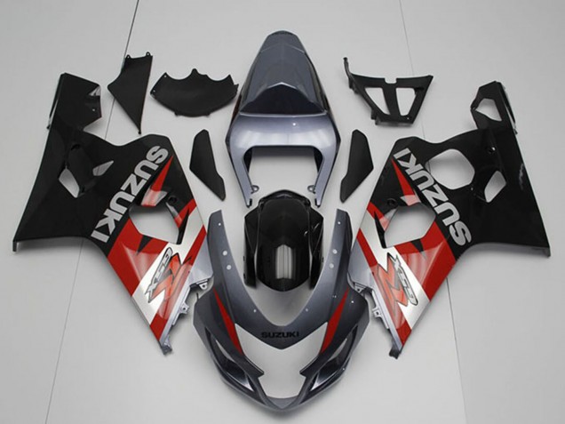 Carenados Moto Suzuki GSXR 750 2004-2005 - Plata Gris Rojo Negro Fábrica