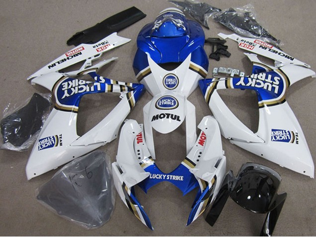 Carenados Moto Suzuki GSXR 750 2006-2007 - Blanco Azul Michelin Motul Lucky Strike Fábrica