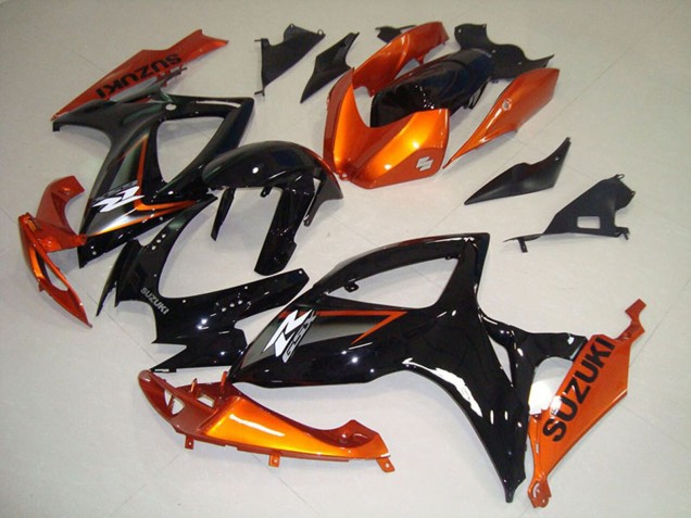 Carenados Moto Suzuki GSXR 750 2006-2007 - Naranja Negro Brillante Fábrica