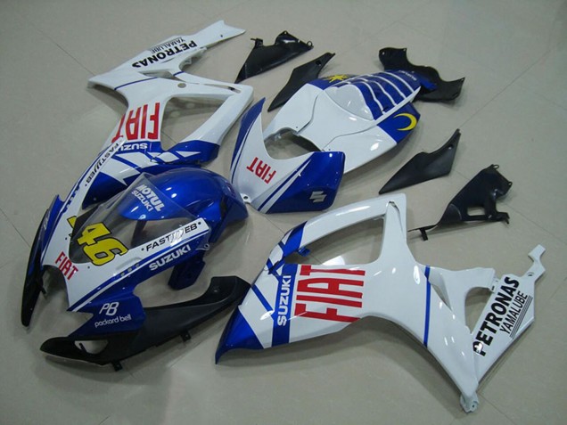 Carenados Moto Suzuki GSXR 750 2006-2007 - Blanco Azul Rojo Fiat 46 Fábrica