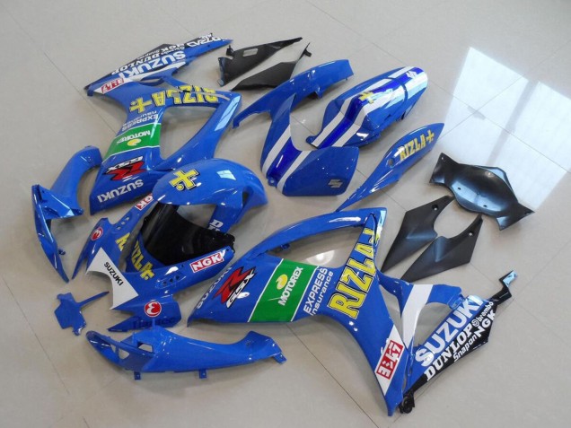 Carenados Moto Suzuki GSXR 750 2006-2007 - Azul Blanco Verde Negro Oro Rizla Fábrica