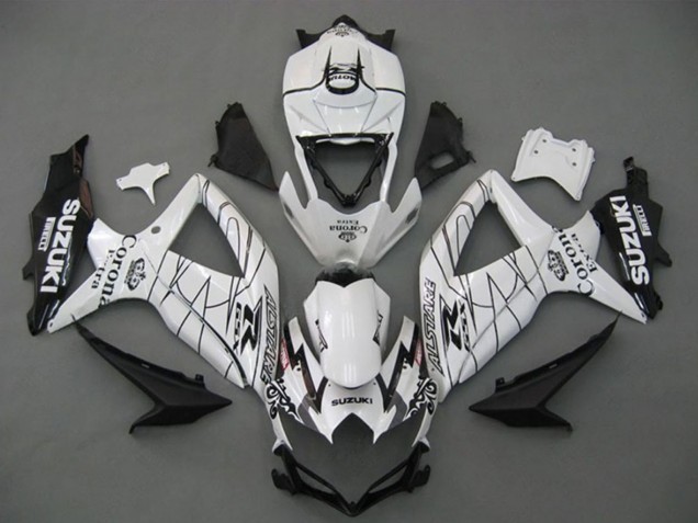 Carenados Moto Suzuki GSXR 750 2008-2010 - Blanco Negro Corona Extra Alstare Fábrica