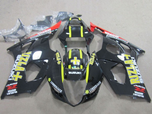 Carenados Moto Suzuki GSXR 1000 2003-2004 - Negro Brillante Rojo Amarillo Rizla Fábrica