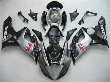 Kits Carenado Moto Suzuki GSXR 1000 2005-2006 - Negro Brillante Plata Rojo Fábrica