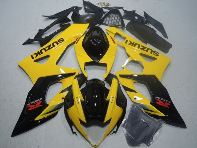 Carenado Moto Suzuki GSXR 1000 2005-2006 - Amarillo Negro Brillante Fábrica