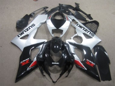 Carenado Moto Suzuki GSXR 1000 2005-2006 - Negro Brillante Plata Rojo Fábrica