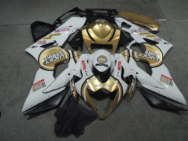 Carenados Moto Suzuki GSXR 1000 2005-2006 - Blanco Oro Lucky Strike Motul Fábrica