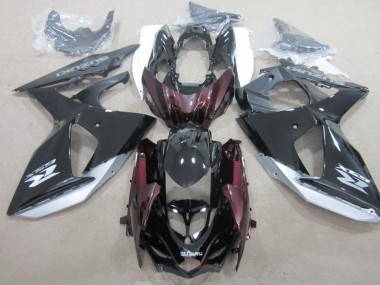 Carenado Moto Suzuki GSXR 1000 2009-2016 - Negro Brillante Plata Fábrica