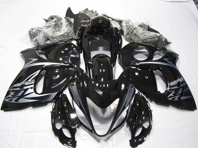 Carenados Moto Suzuki GSXR 1300 Hayabusa 2008-2020 - Negro Brillante Plata Fábrica