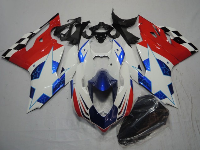Carenados Moto Ducati 1199 2011-2014 - Blanco Azul Rojo Negro Fábrica