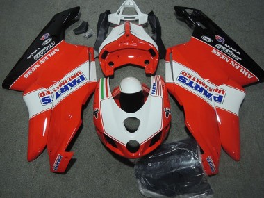 Carenados Moto Ducati 749 999 2003-2004 - Blanco Rojo Negro Brillante Parts Unlimited Fábrica