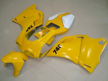 Carenado Moto Ducati 748 1993-2005 - Blanco Amarillo Fábrica