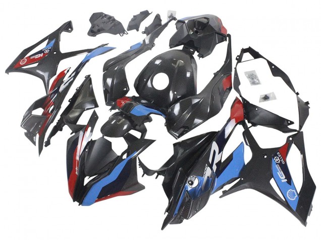 Carenados Moto BMW S1000RR 2023-2024 - Azul Rojo FibraCarbono Fábrica