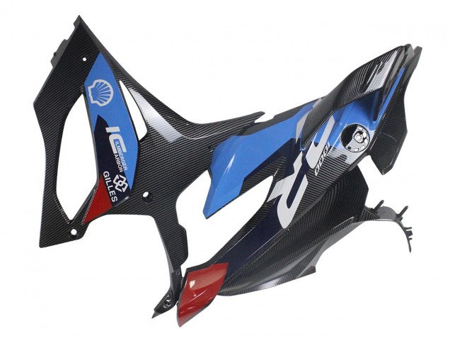 Carenados Moto BMW S1000RR 2023-2024 - Azul Rojo FibraCarbono Fábrica