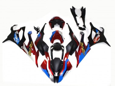 Carenados Moto BMW S1000RR 2019-2022 - Negro Azul Rojo Oro EstiloCarrera Fábrica