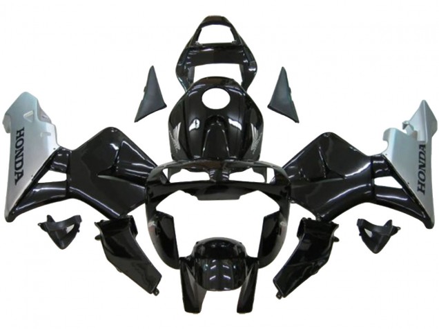 Carenado Moto Honda CBR600RR 2003-2004 - Plata Negro Brillante Fábrica