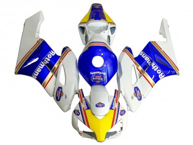 Carenados Moto Honda CBR1000RR 2004-2005 - Blanco Azul Amarillo Rothmans Fábrica