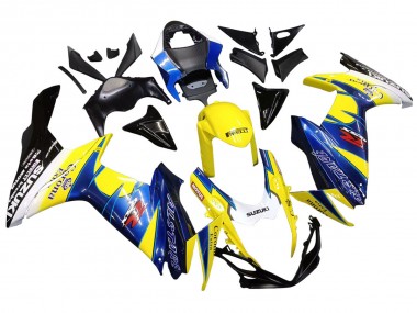 Carenados Moto Suzuki GSXR 600/750 2011-2024 - Amarillo Azul Blanco Negro Corona Extra Alstare Fábrica