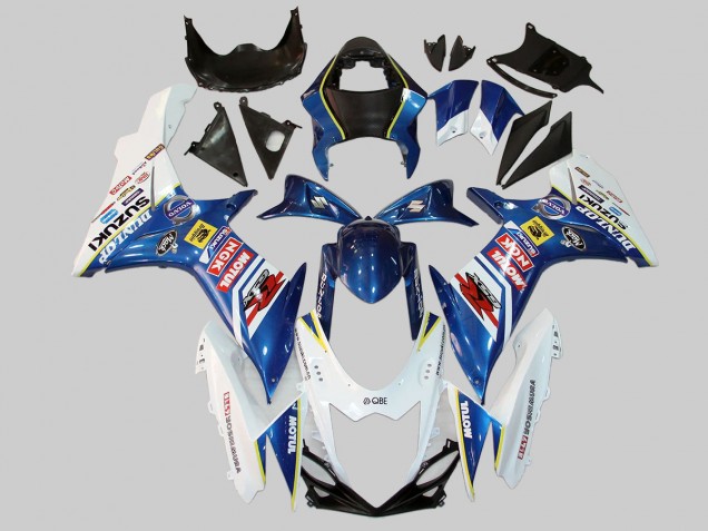 Carenados Moto Suzuki GSXR 600/750 2011-2024 - Blanco Azul Rojo Amarillo Motul Dunlop Fábrica