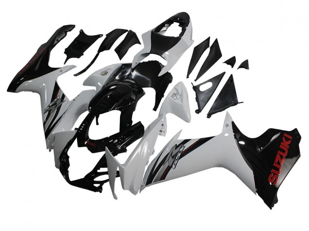Carenados Moto Suzuki GSXR 600/750 2011-2024 - Blanco Negro Brillante Fábrica