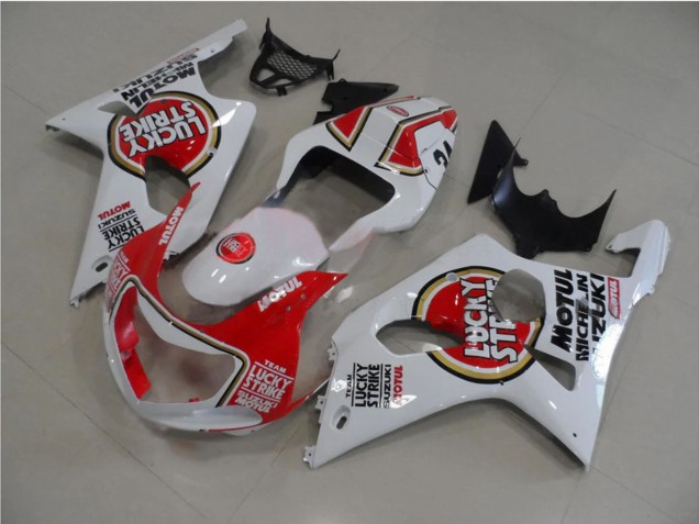 Carenados Moto Suzuki GSXR 1000 2000-2002 - Blanco Rojo Lucky Strike Fábrica