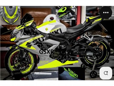 Carenados Moto Suzuki GSXR 750 2004-2005 - Gris Lemon Verde Negro Fábrica