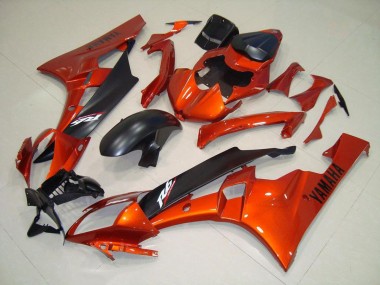 Naranja Negro Mate Kit Carenado Moto Yamaha R6 06-07