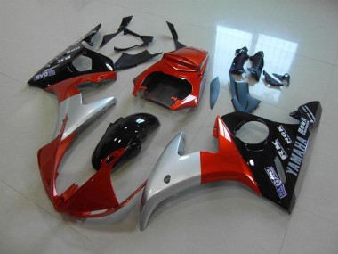 Naranja Plata Negro Carenado Moto Yamaha R6 03-05
