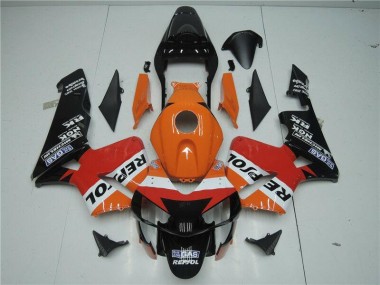 Naranja Rojo Negro Repsol Carenado Moto Honda CBR 600 RR 03-04