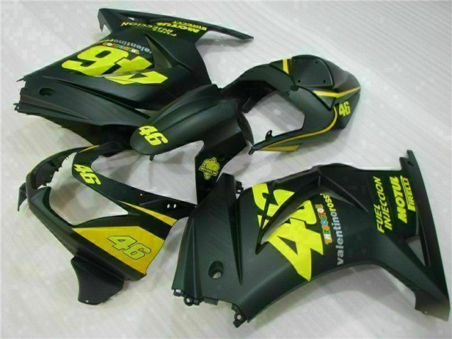 Negro Amarillo 46 Carenado Moto Kawasaki EX250 08-12 Negro Amarillo 46 Carenado Moto Kawasaki EX250 08-12