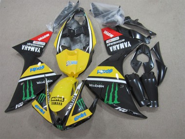 Negro Amarillo Motul Monster Carenado Moto Yamaha R1 09-11