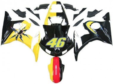 Negro Amarillo No. 46 Carenado Moto Yamaha R6 03-05