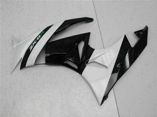 Negro Blanco Carenado Moto Kawasaki ZX6R 09-12 Negro Blanco Carenado Moto Kawasaki ZX6R 09-12