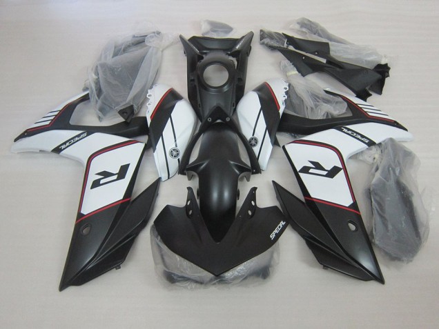 Negro Blanco Carenado Moto Yamaha R3 15-22 Negro Blanco Carenado Moto Yamaha R3 15-22