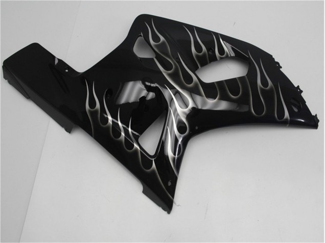 Negro Blanco Llama Carenado Moto Suzuki GSXR 600 / 750 K1 K2 K3 01-03 Negro Blanco Llama Carenado Moto Suzuki GSXR 600 / 750 K1 K2 K3 01-03