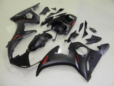 Negro Mate Rojo Calcomanías Carenado Moto Yamaha R6 03-05