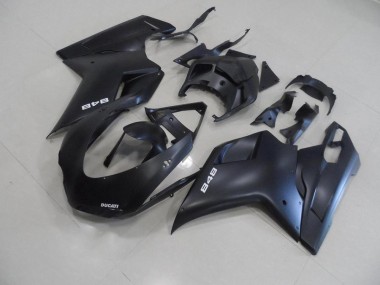 Negro Mate con Blanco 848 Carenado Moto Ducati 848 1098 1198 07-14