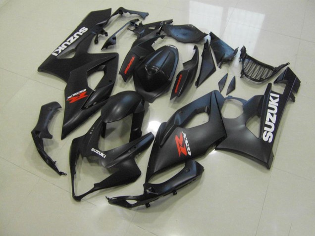 Negro Mate con Blanco Calcomanías Carenado Moto Suzuki GSXR 1000 K5 05-06 Negro Mate con Blanco Calcomanías Carenado Moto Suzuki GSXR 1000 K5 05-06