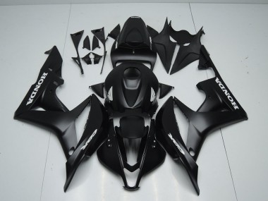 Negro Mate con Blanco Pegatinas Carenado Moto Honda CBR 600 RR 07-08