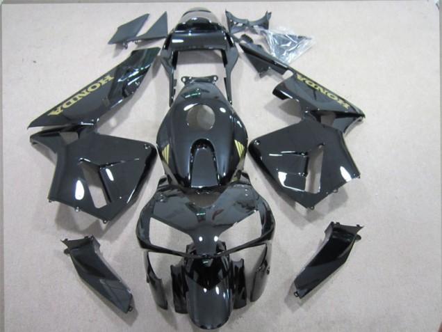 Negro Oro Calcomanías Kits Completo Carenado Moto ABS Honda CBR 600 RR 03-04