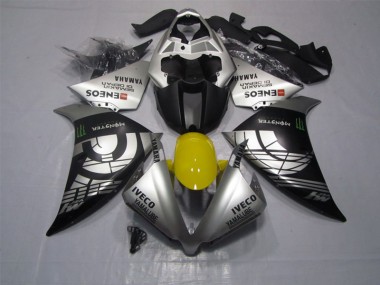 Negro Plata Iveco Yamalube Monster Carenado Moto Yamaha R1 12-14