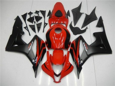 Negro Rojo ABS Kits Carenado Moto Honda CBR 600 RR 07-08