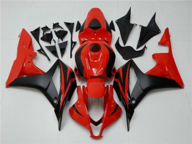 Negro Rojo ABS Moto Plásticos Honda CBR 600 RR 07-08