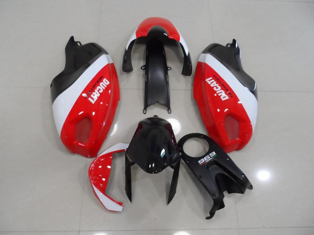 Negro Rojo Blanco Carenado Moto Ducati Monster 696 08-12