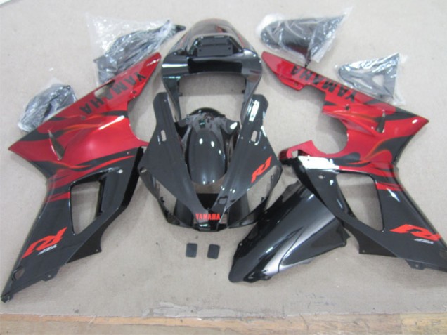 Negro Rojo Carenado Moto Yamaha R1 00-01 Negro Rojo Carenado Moto Yamaha R1 00-01