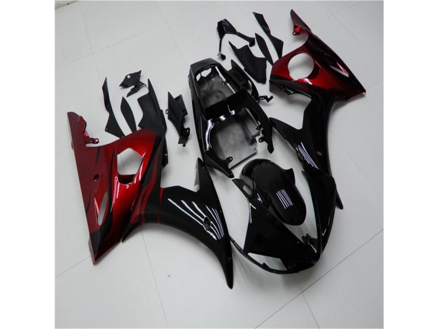 Negro Rojo Carenado Moto Yamaha R6 03-05 Negro Rojo Carenado Moto Yamaha R6 03-05