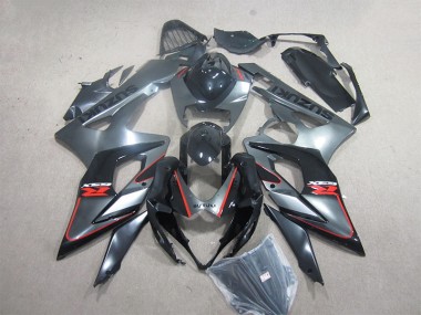 Negro Rojo Kit Carenado Inyección Suzuki GSXR 1000 K5 05-06