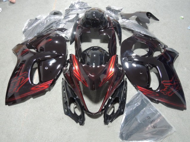 Negro Rojo Kit Carenado Inyección Suzuki GSXR 1300 Hayabusa 08-19 Negro Rojo Kit Carenado Inyección Suzuki GSXR 1300 Hayabusa 08-19